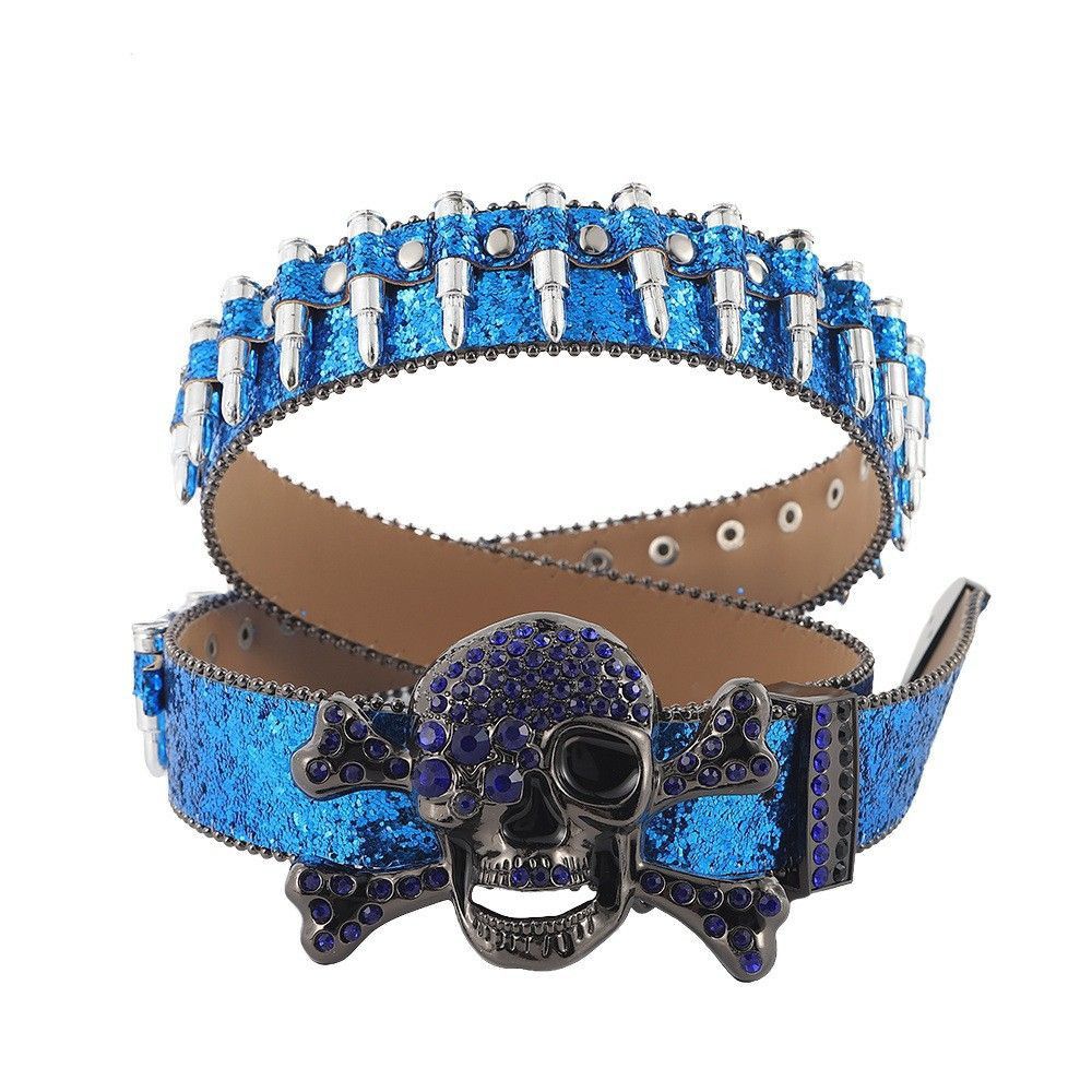 Designer Skull Future Vintage Belt Riveted Belts Menswear Accessories Size ONE SIZE - 4 Thumbnail
