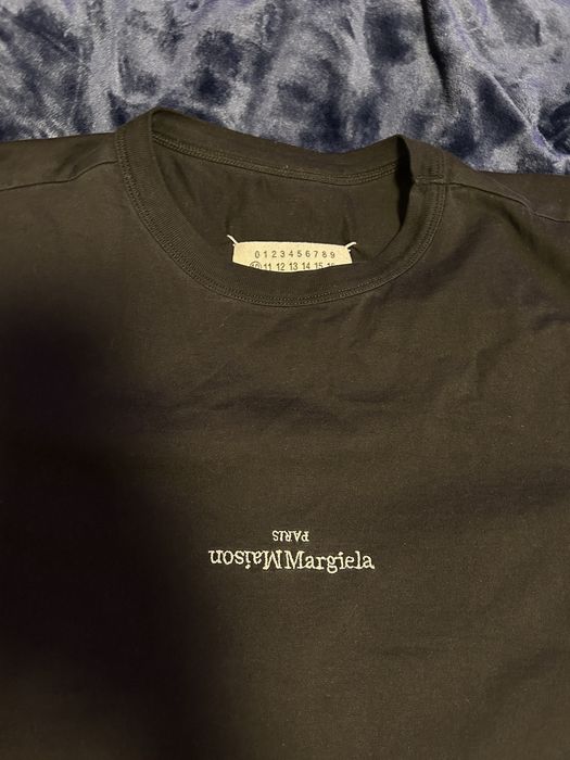 Maison Margiela Maison margiela Upside down logo tshirt | Grailed