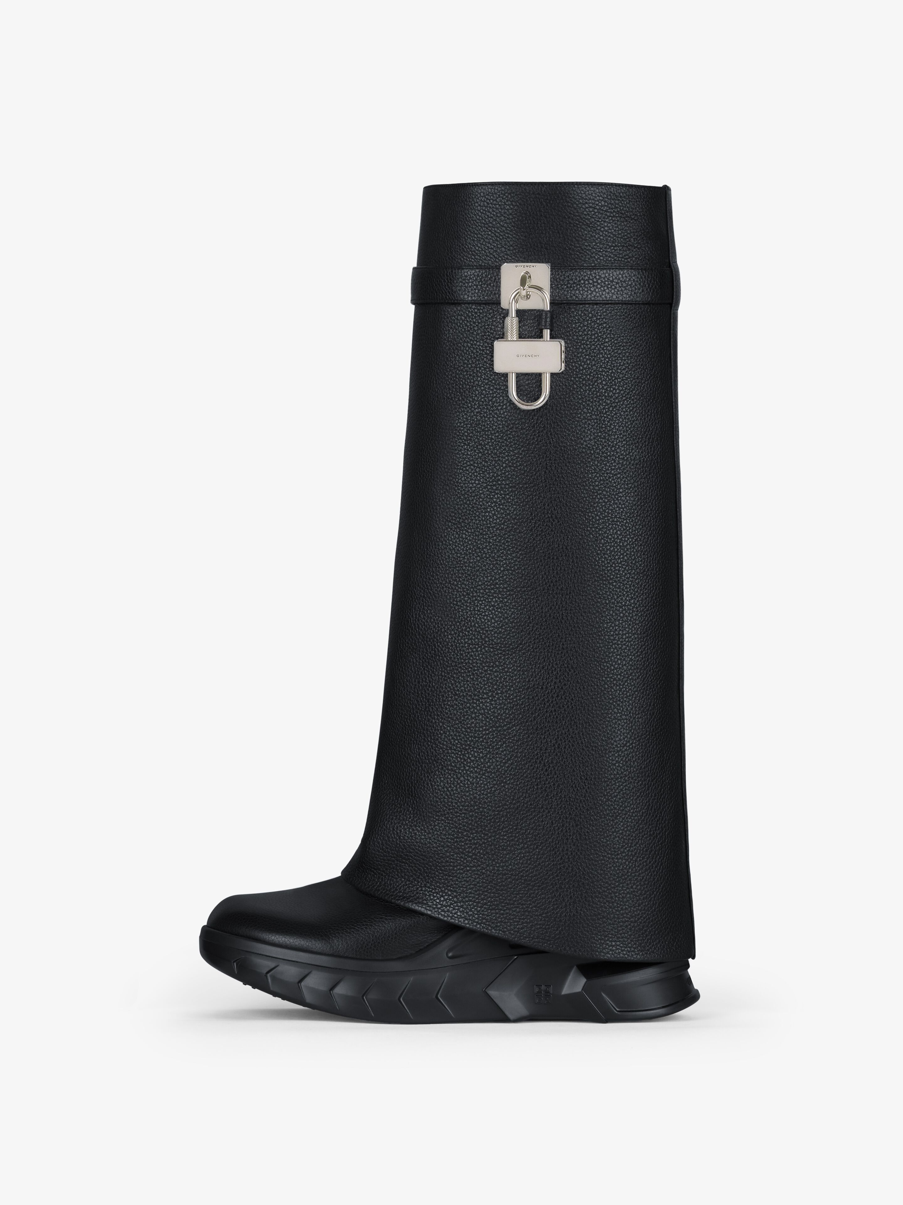Givenchy o1w1db10325 Shark Lock Boots Biker 120mm in Black Size US 11 / IT 41 - 2 Thumbnail