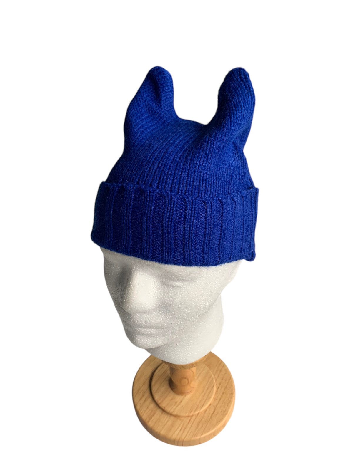 Japanese Brand × Kapital × Vintage Devil Horn Blue Japanese Rare Knit Beanie hats☠️ Size ONE SIZE - 5 Thumbnail