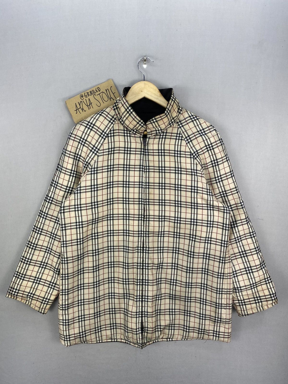 Burberry 🔥Burberry Golf Nova Check Sunfaded Riversible Jacket