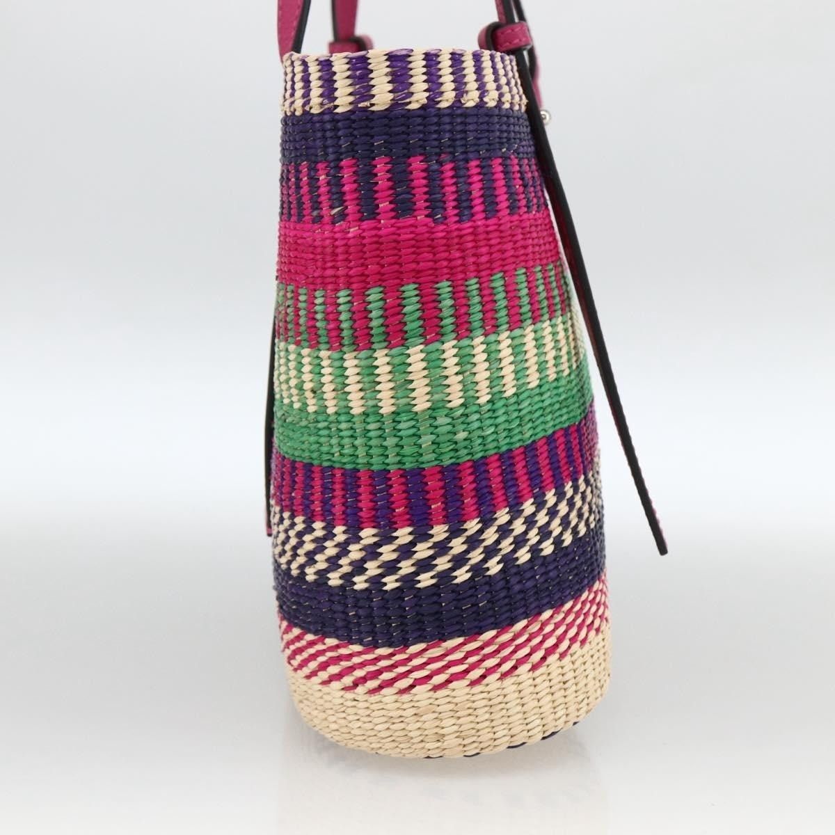 Loewe Loewe Anagram Raffia Leather Tote Bag Multicolor Size ONE SIZE - 4 Thumbnail