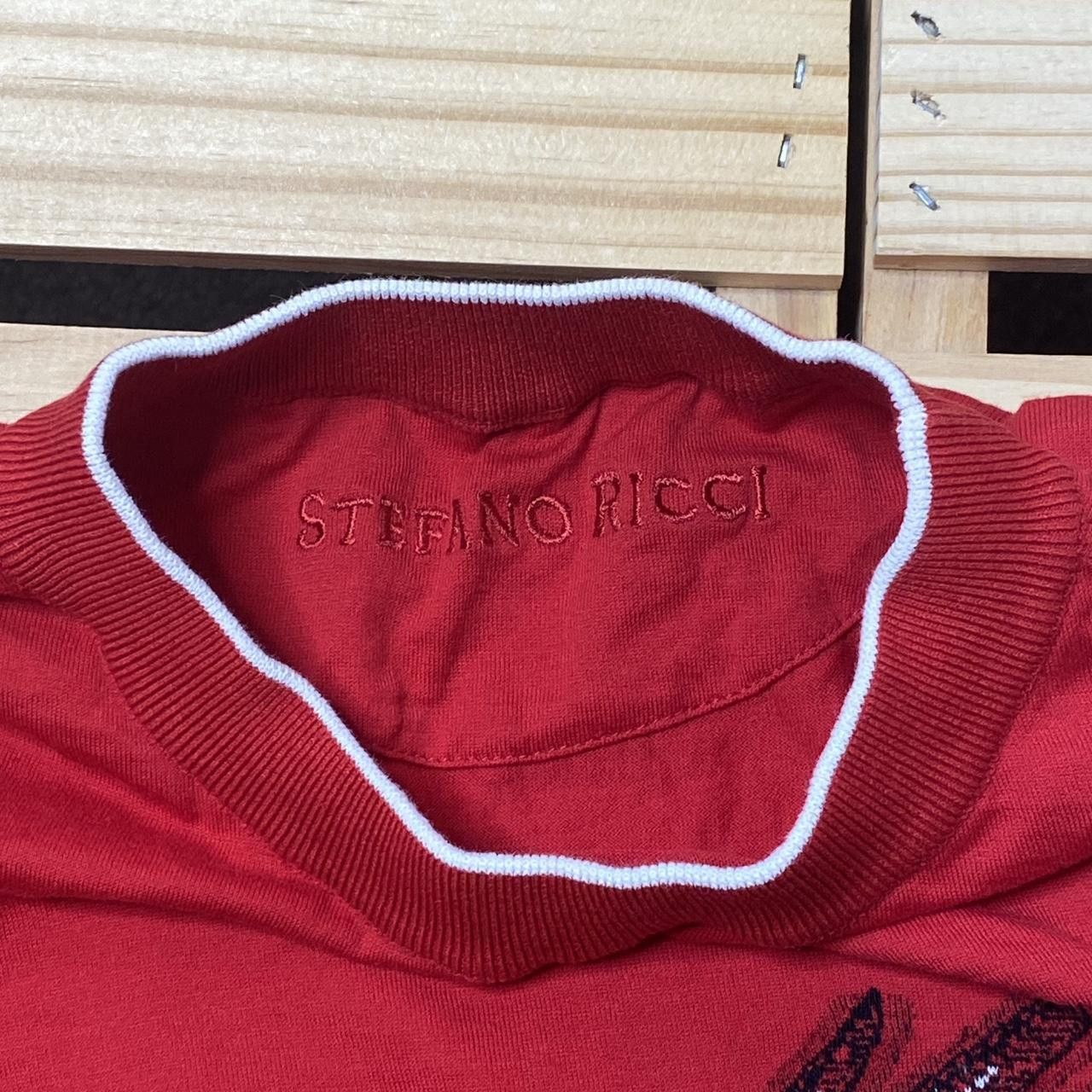 Stefano Ricci Stefano Ricci Eagle Red Designer Ringer Tee Size 46 (Medium) Size US M / EU 48-50 / 2 - 3 Thumbnail