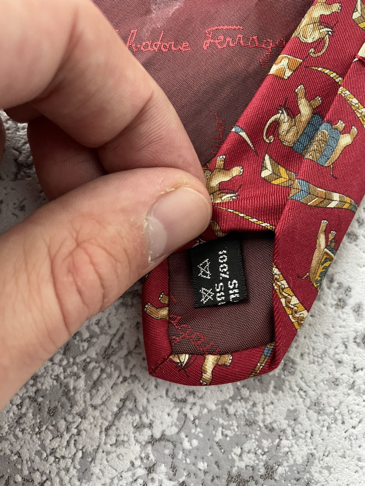 Salvatore Ferragamo × Vintage Vintage Salvatore Ferragamo Elephant Print Silk Ties Size ONE SIZE - 9 Thumbnail