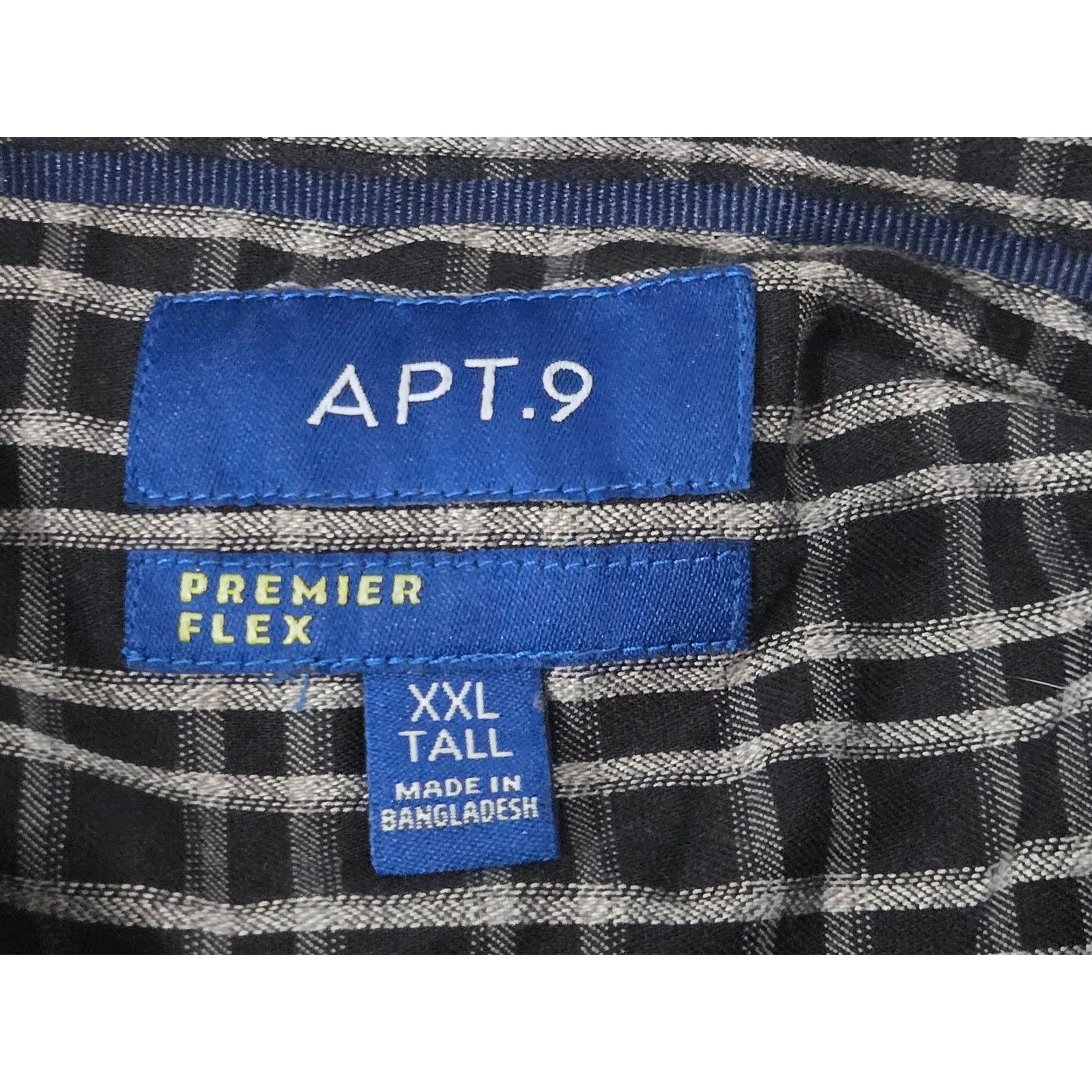 Other Apt 9 Black White Plaid Premier Flex Button Men's Shirt XXLT Size US XXL / EU 58 / 5 - 3 Thumbnail