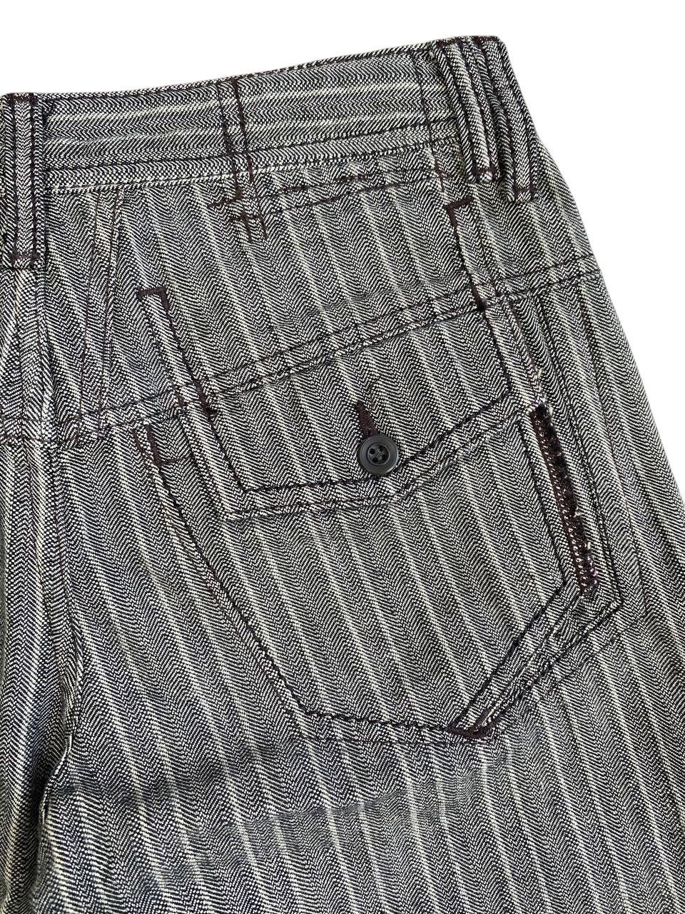 Marithe + Francois Girbaud 2000's Marithe+Francois Girbaud Stripped Grey Relaxed Pants Size US 30 / EU 46 - 11 Thumbnail