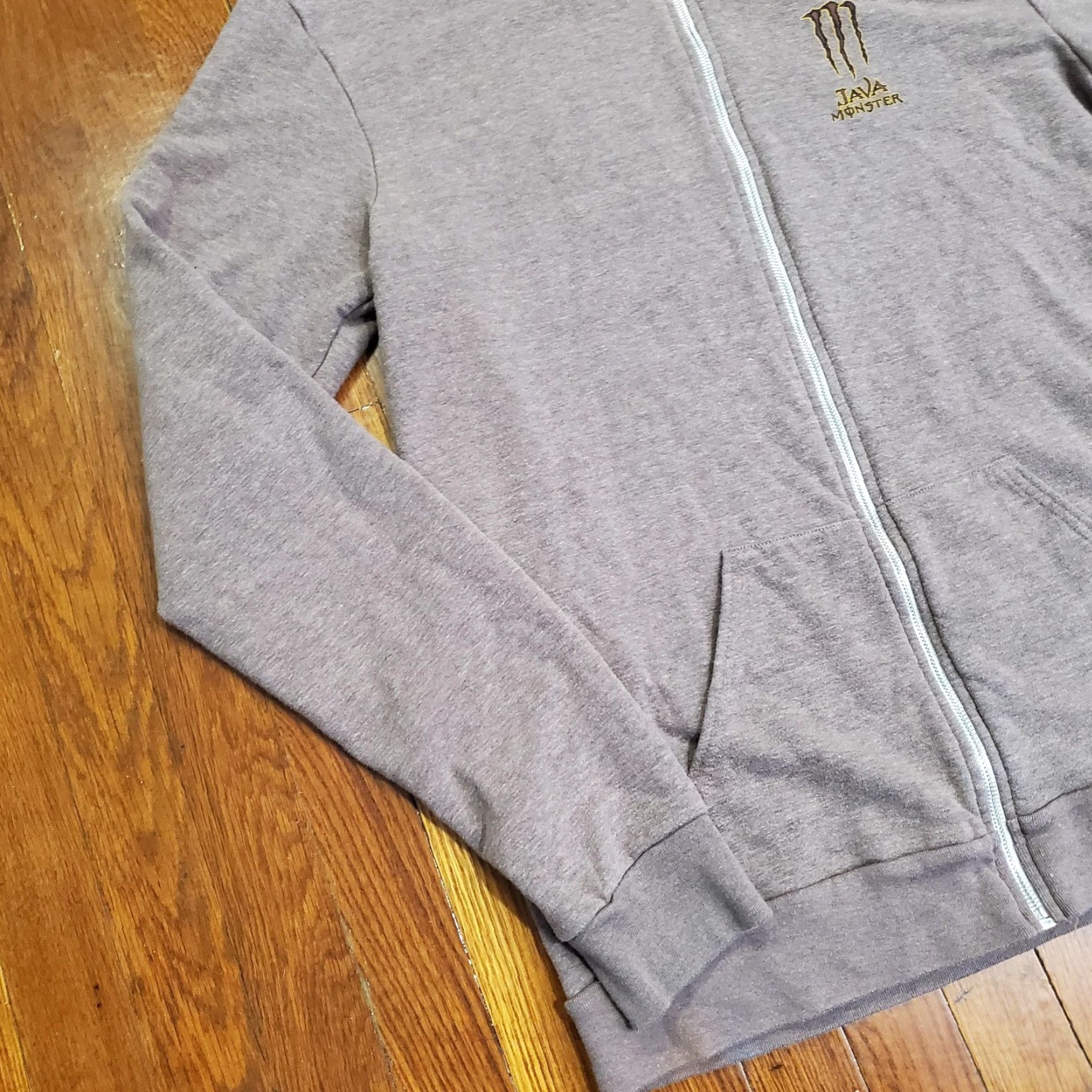Vintage Java Monster Hoodie Mens 3XL Brown Full Zip Logo Embroidered Sweatshirt Size US XXL / EU 58 / 5 - 2 Thumbnail