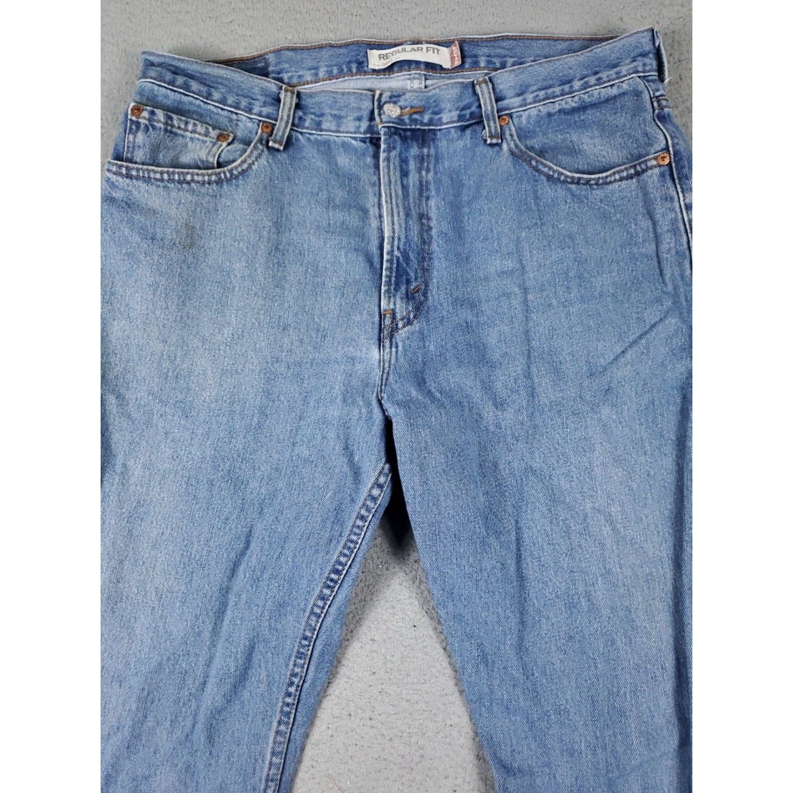 Levi's Levis Mens 36x30 Extra Large Blue Casual Straight Leg Denim Jeans Size US 36 / EU 52 - 2 Thumbnail