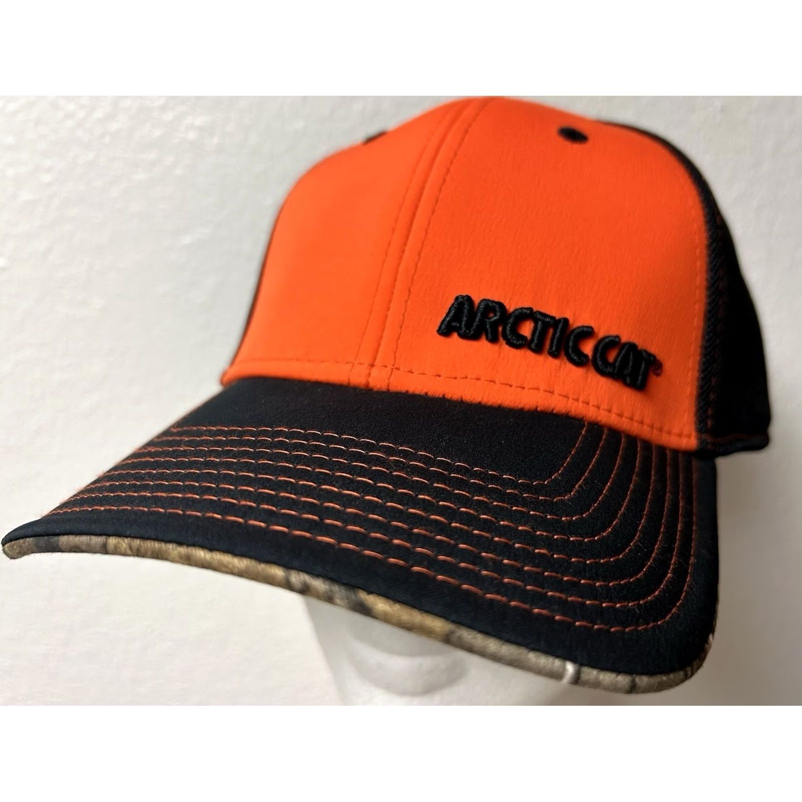 Vintage VINTAGE Arctic Cat Embroidered Fitted Hat Cap Size S/M Orange Mens Hats Size ONE SIZE - 2 Thumbnail