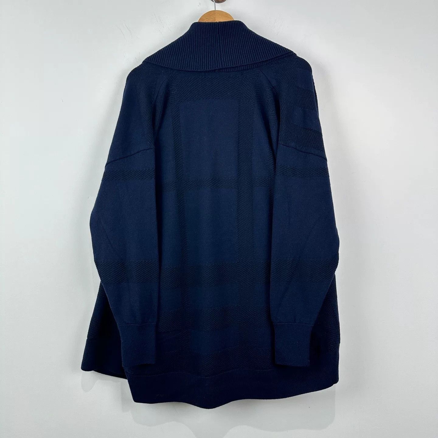 Burberry Burberry Blue Wool Knit Cardigan M Size US XXS / EU 40 - 2 Thumbnail