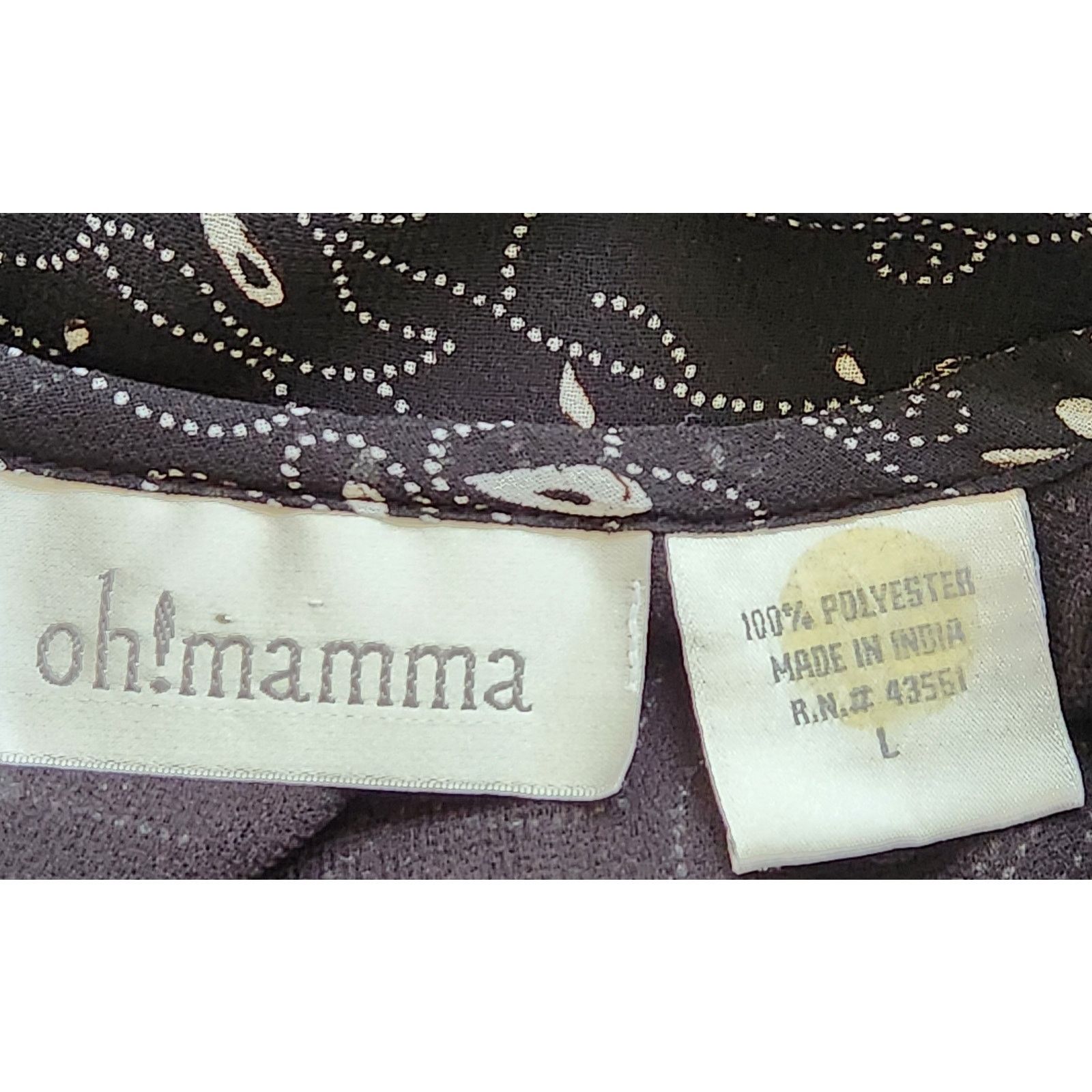 Other Oh! Mamma Black White Floral Maternity Top Large Size L / US 10 / IT 46 - 5 Thumbnail