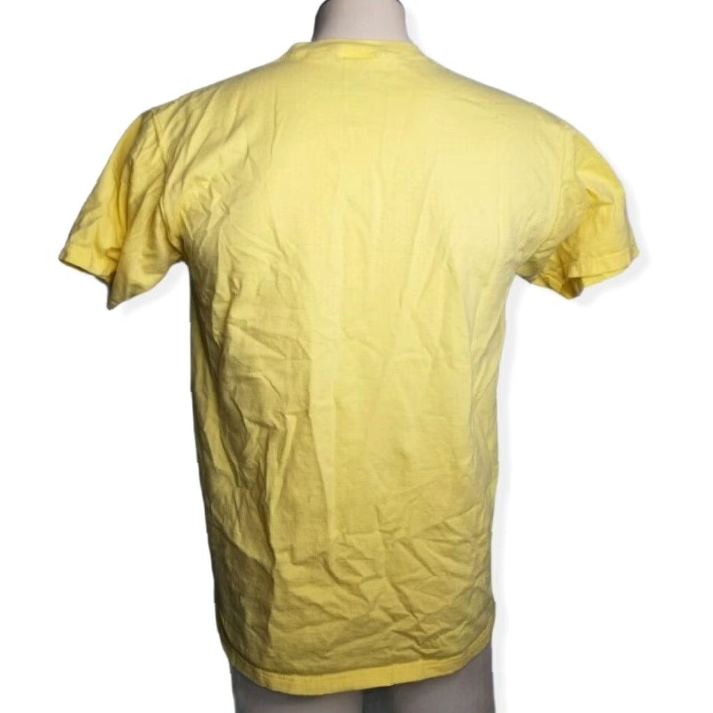 Russell Athletic VINTAGE Russell Athletic Tee Shirt M Mens Yellow Pocket T Shirt Made In USA Cotton Crew Neck Short Sleeve 20x25 Distressed Back USA Graphic Basic Tee Size US M / EU 48-50 / 2 - 2 Thumbnail