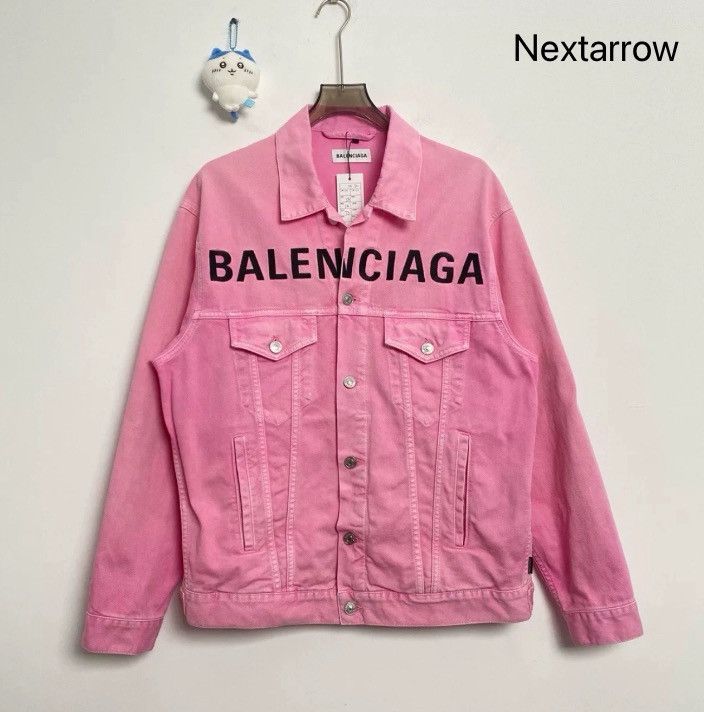 Balenciaga Balenciaga pink letter logo denim jacket2412-Nextarrow Size US XS / EU 42 / 0 - 1 Thumbnail