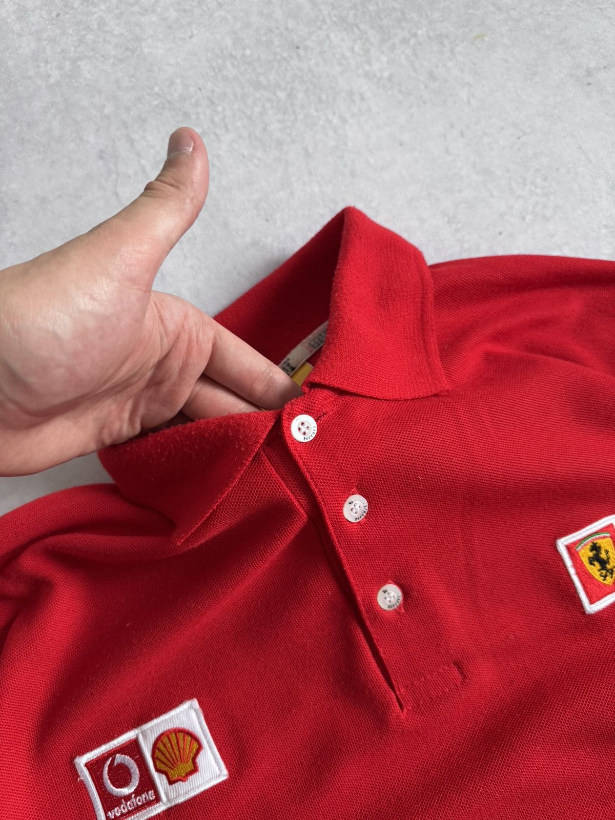 Ferrari Vintage Ferrari Formula F1 Vodafone&Shell Racing Polo Y2K Size US L / EU 52-54 / 3 - 6 Thumbnail