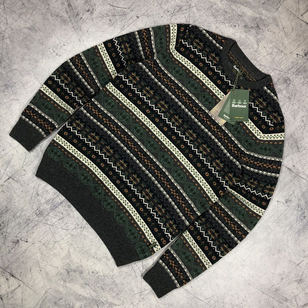 Barbour Vintage Barbour Orford Fairisle Crew Aztec Tartan Sweater Size US S / EU 44-46 / 1 - 3 Thumbnail