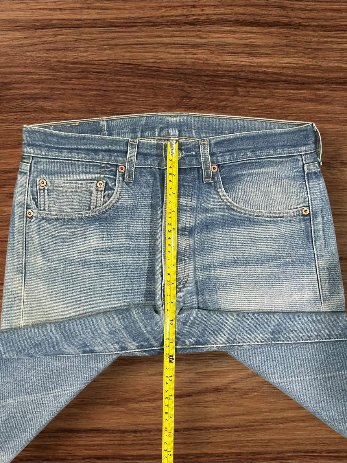 Levi's Levi’s 501 XX Vintage Inspired Washed Button Fly Blue Jeans Size US 33 - 17 Thumbnail