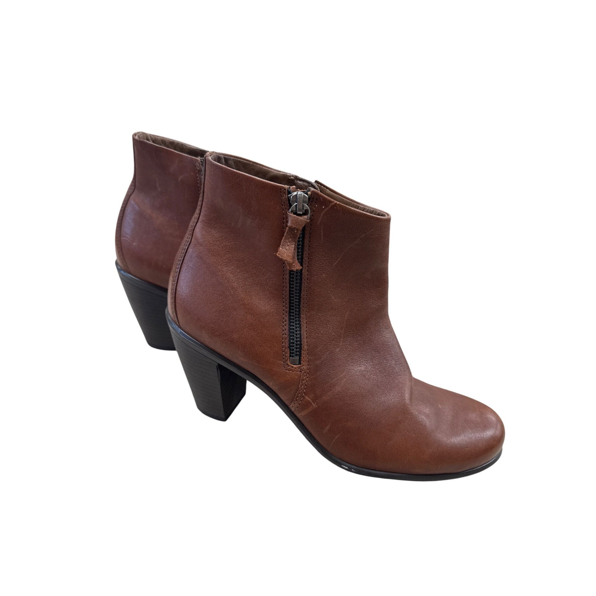 Ecco ECCO Brown Leather Ankle Boots Womens Size 10 SKU 7022 Size US 10 / IT 40 - 4 Thumbnail