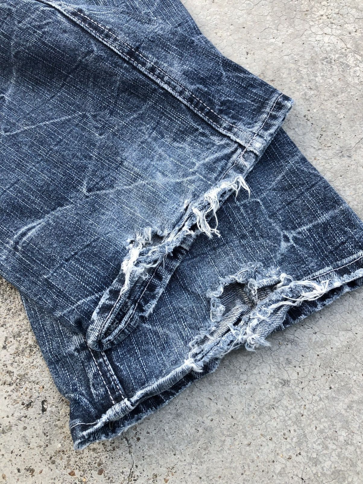 If Six Was Nine FLARED RECONSTRUCTED DISTRESSED DENIM Size US 30 / EU 46 - 6 Thumbnail