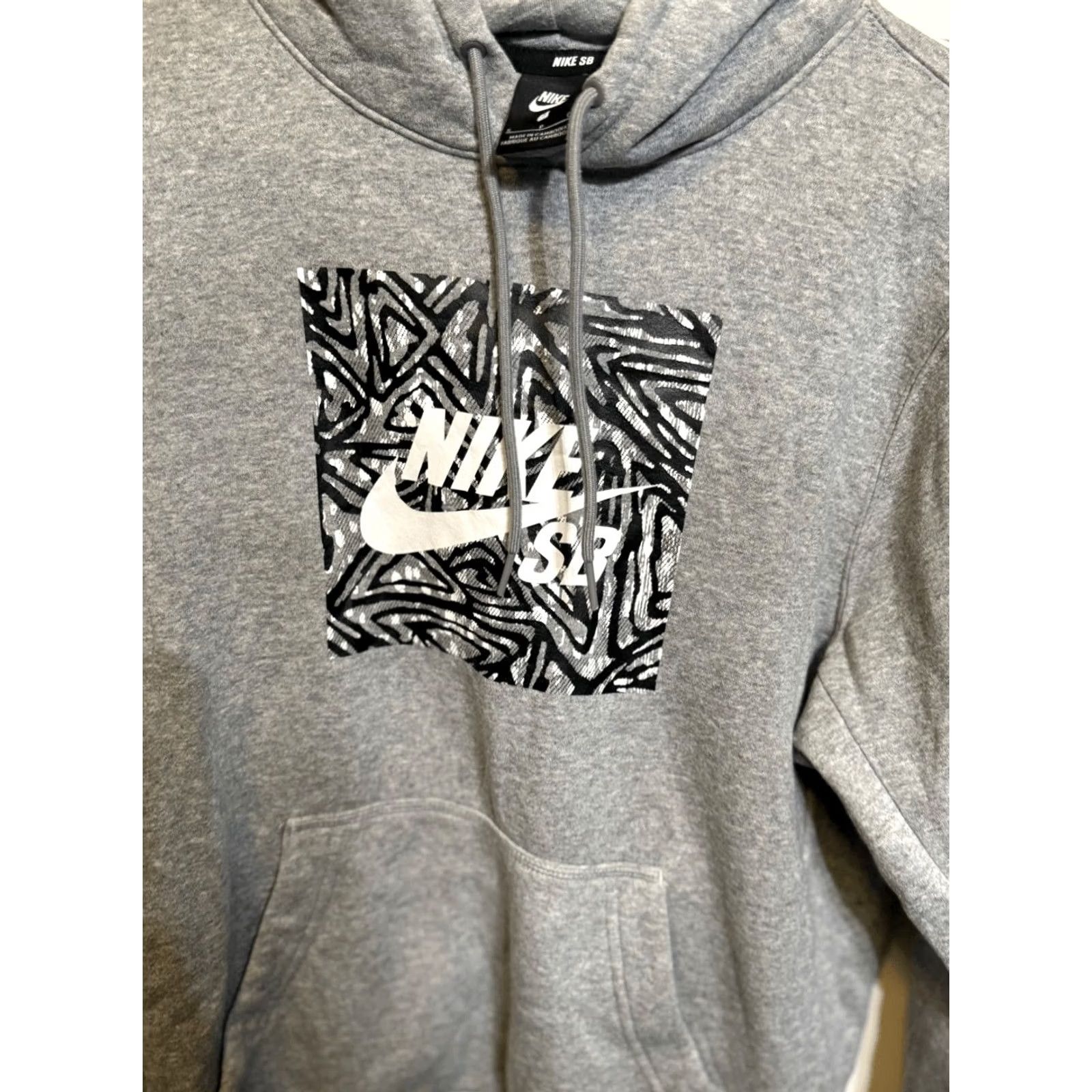 Nike Nike SB Men's Logo Graphic Long Sleeve Pullover Hoodie Gray Small Size US S / EU 44-46 / 1 - 3 Thumbnail