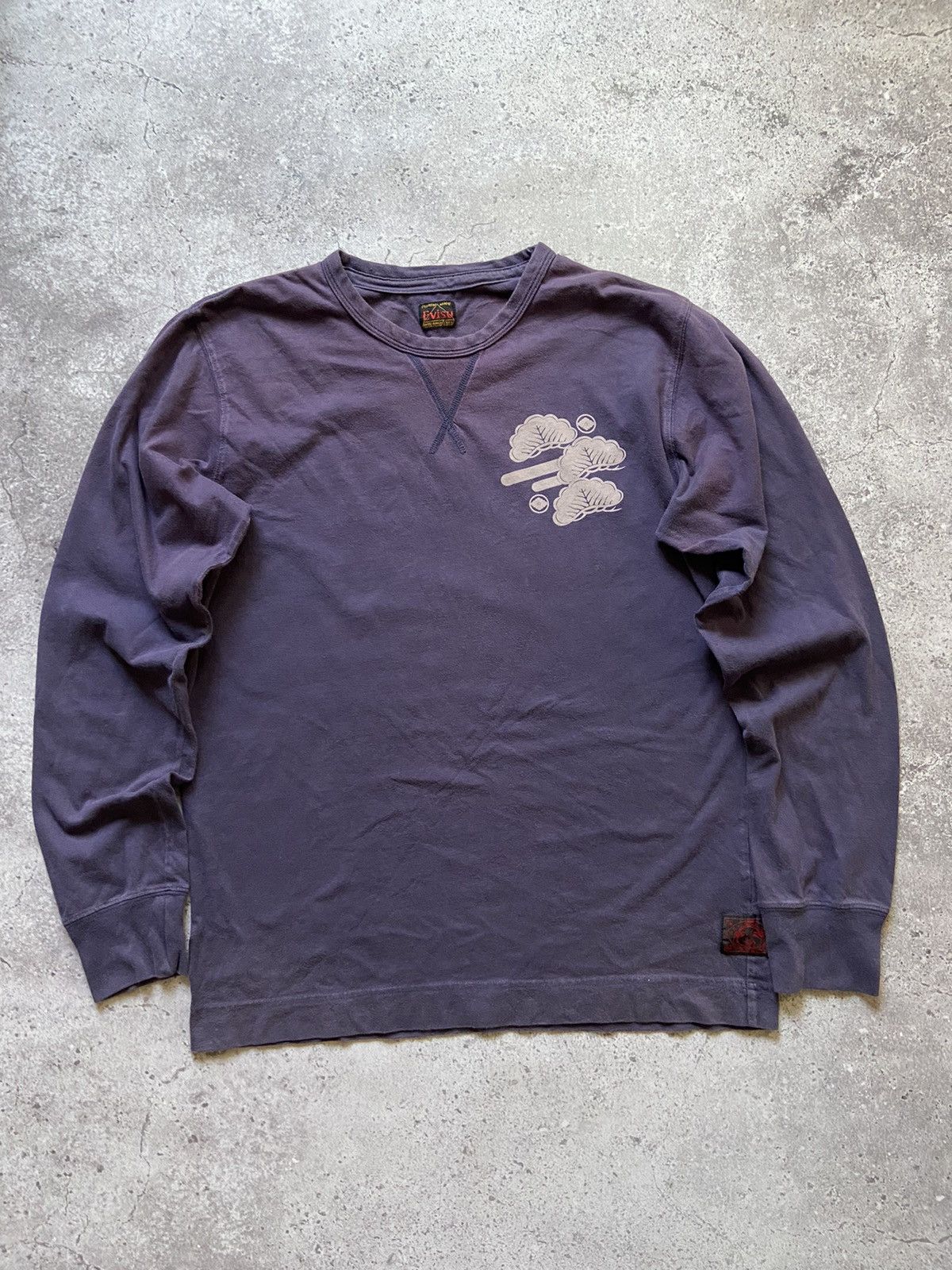 Evisu Vintage Sun Faded Evisu longsleeve t-shirt big logo Size US XL / EU 56 / 4 - 2 Thumbnail