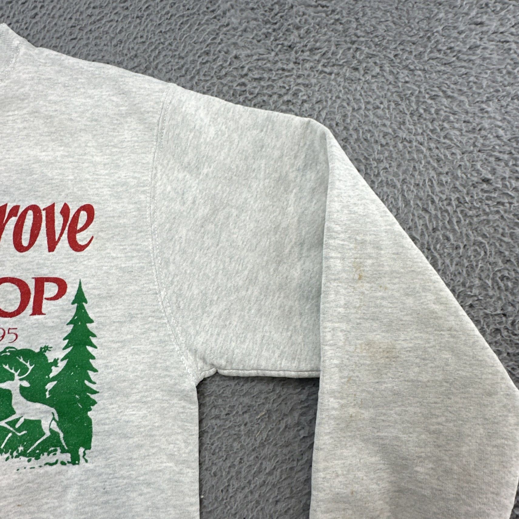 Fruit Of The Loom VINTAGE 80s 90s Spring Grove Soda Pop MN Sweatshirt Distressed Thrashed USA Rare Size US S / EU 44-46 / 1 - 7 Thumbnail