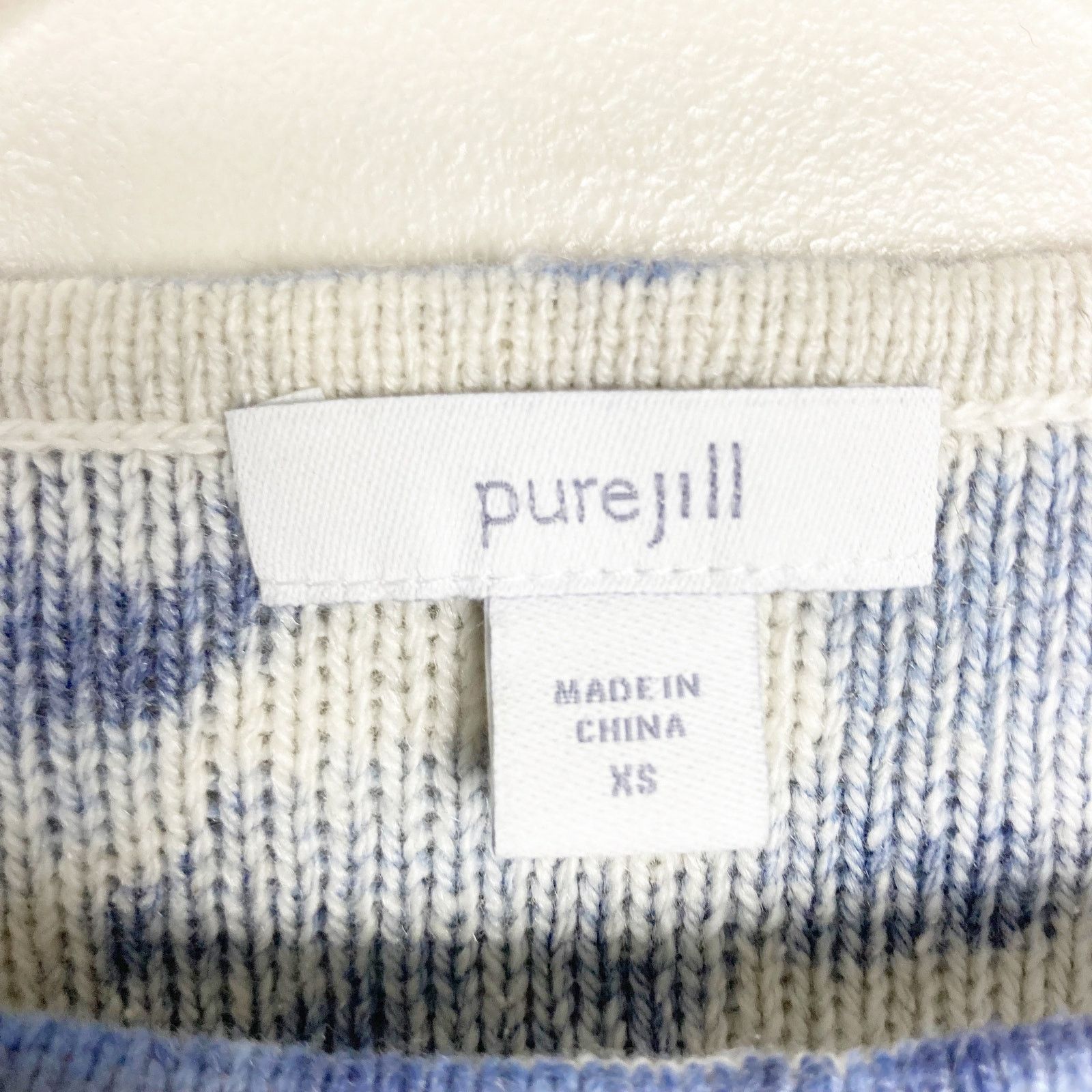 Other Pure Jill Blue Floral Sweater Sz XS Size XS / US 0-2 / IT 36-38 - 2 Thumbnail