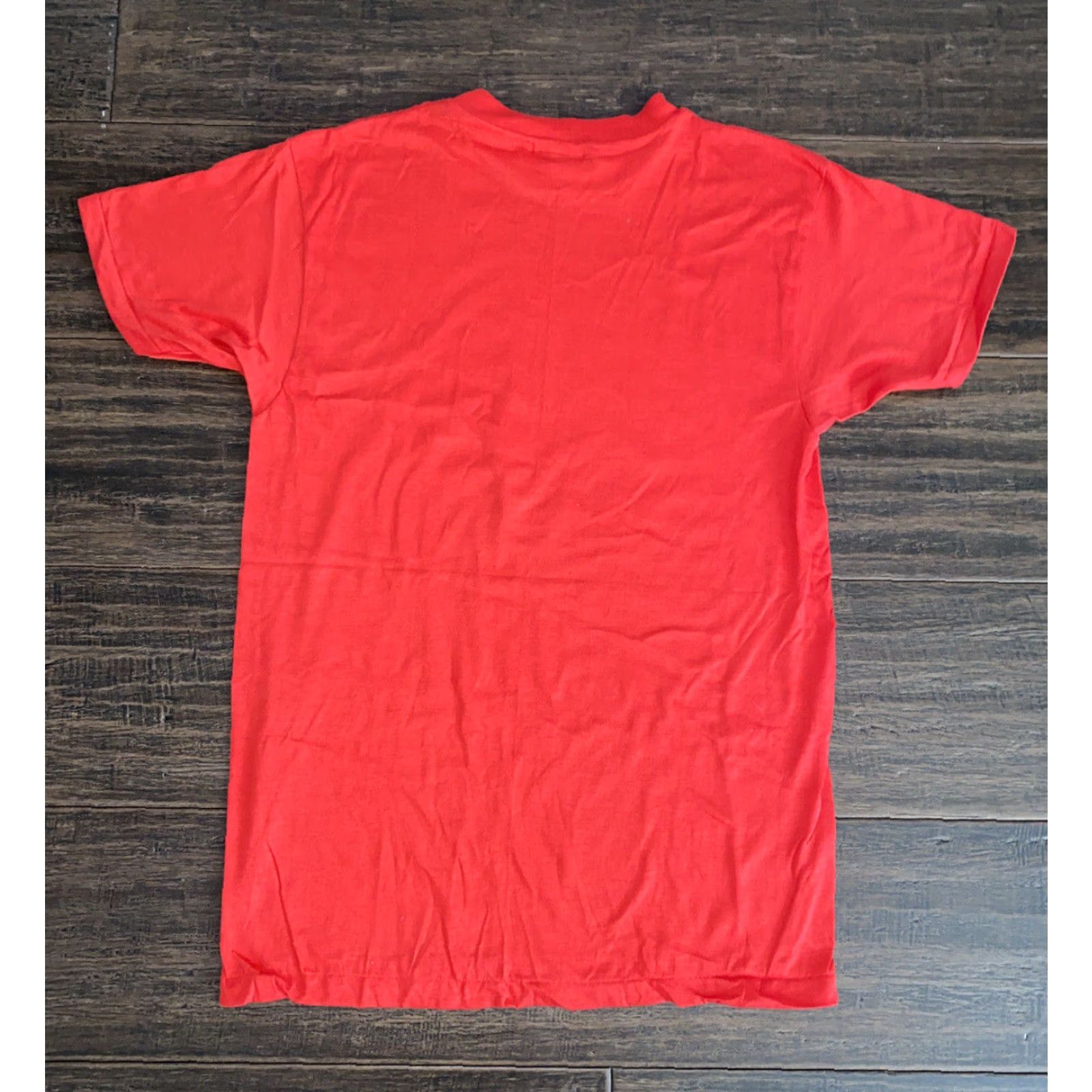 Hanes VINTAGE 1980s Hanes T-Shirt Men Large Short Sleeve Red 10k Meters Bayland Run Sunnyvale USA Size US L / EU 52-54 / 3 - 6 Thumbnail