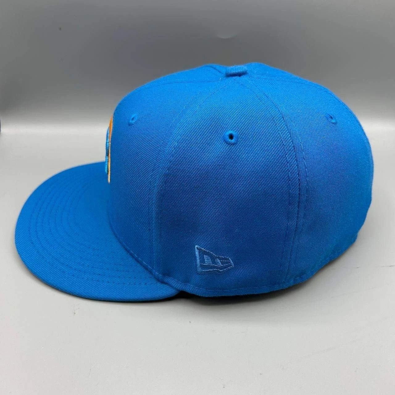 New Era Chicago Cubs Hat Men 7 3/8 Blue Orange MLB Fitted Cap Size ONE SIZE - 6 Thumbnail