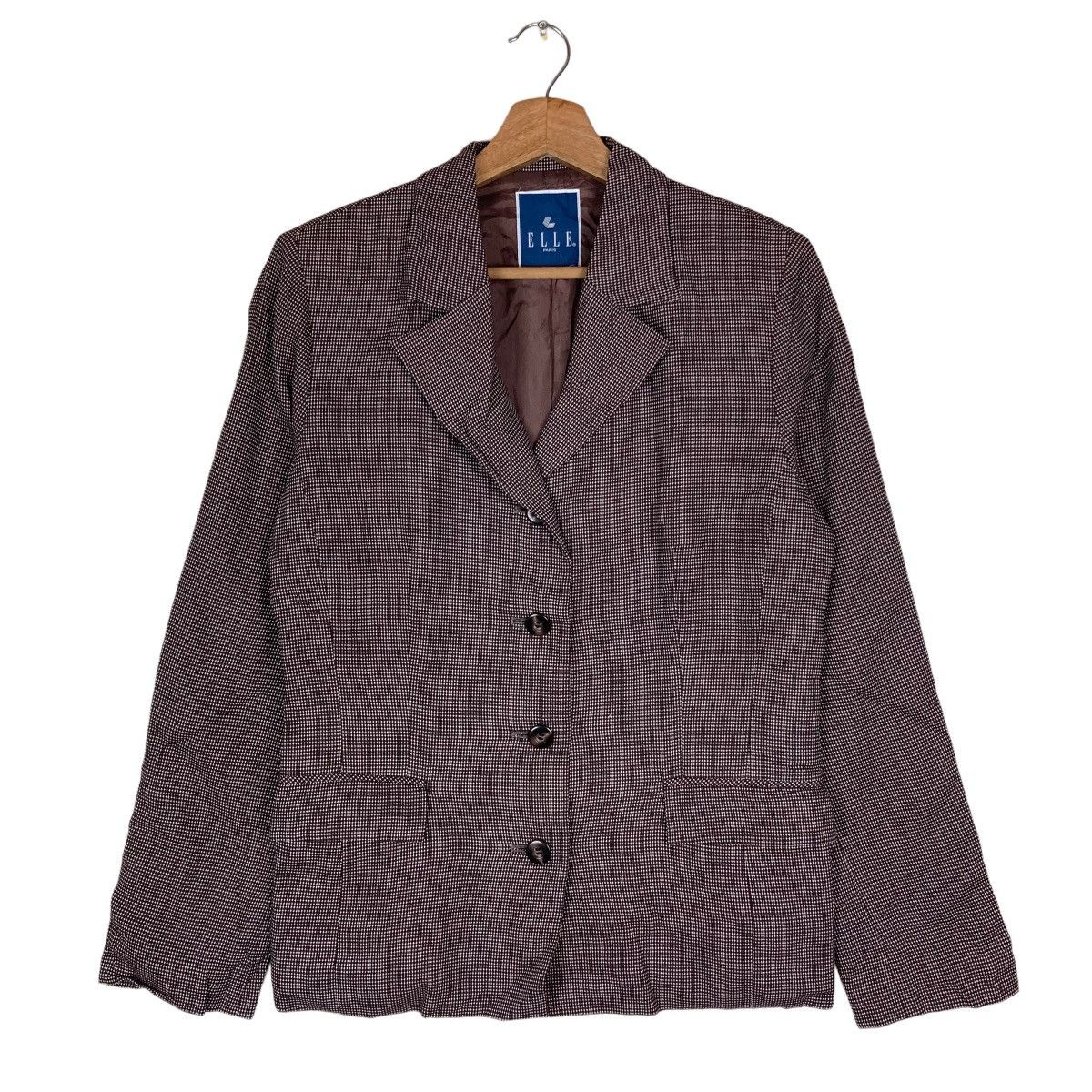 Vintage Vintage Elle Paris Flat Button Coat Blazer Jacket Size US S / EU 44-46 / 1 - 1 Thumbnail