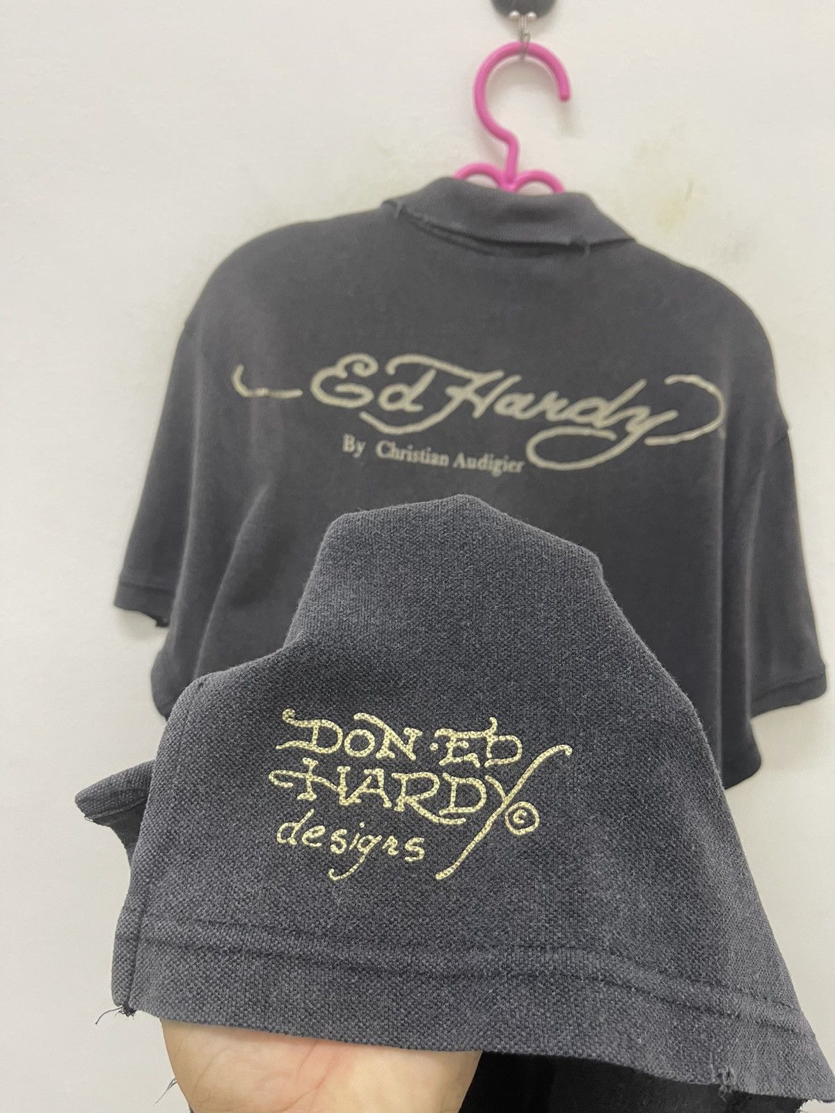 Christian Audigier Rare ED HARDY By CHRISTIAN AUDIGIER Thrashed Polo Size US M / EU 48-50 / 2 - 2 Thumbnail