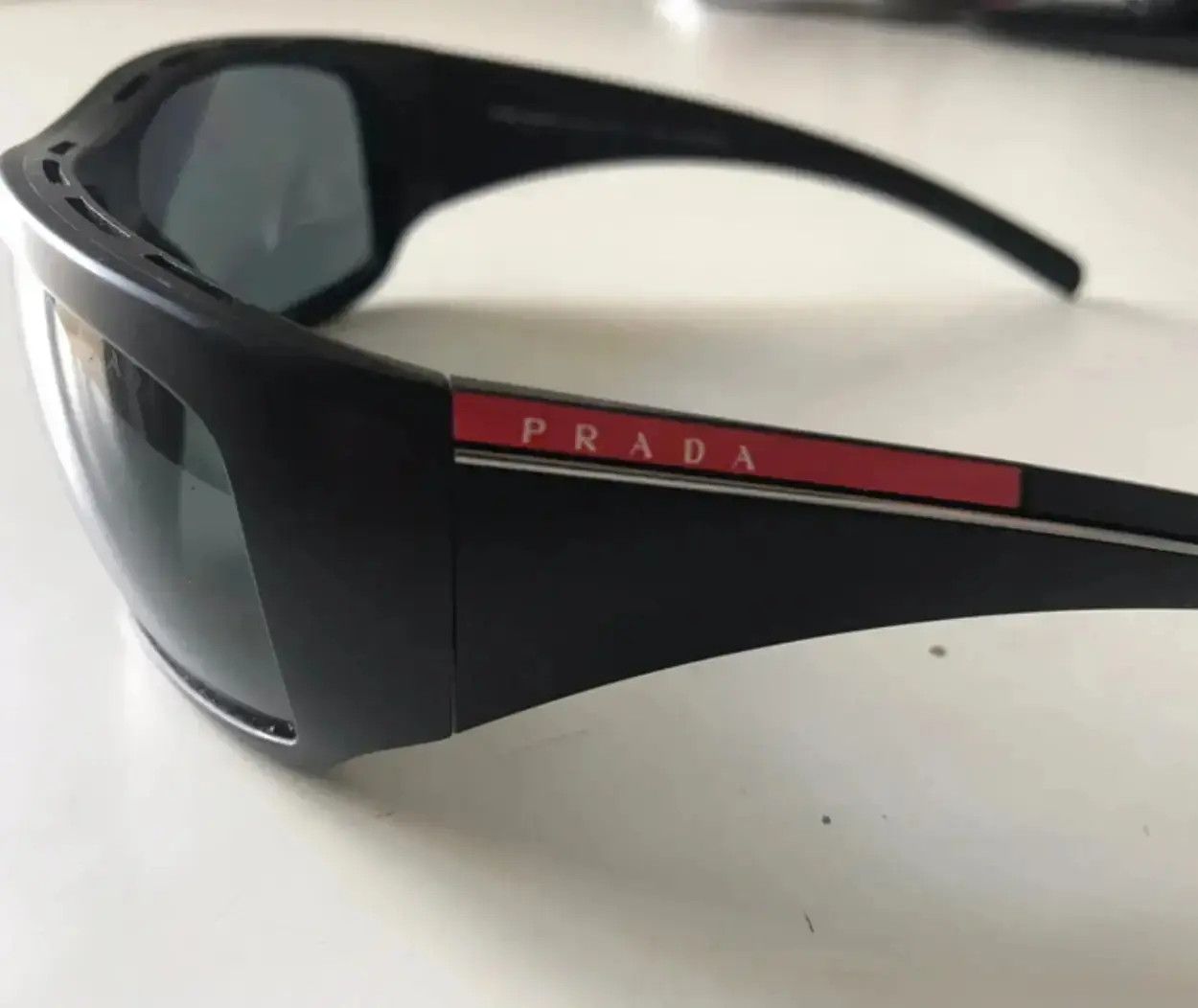 Prada × Vintage PRADA Sunglasses Sport Symbol Wrap Shield Mask RI874 Size ONE SIZE - 2 Thumbnail