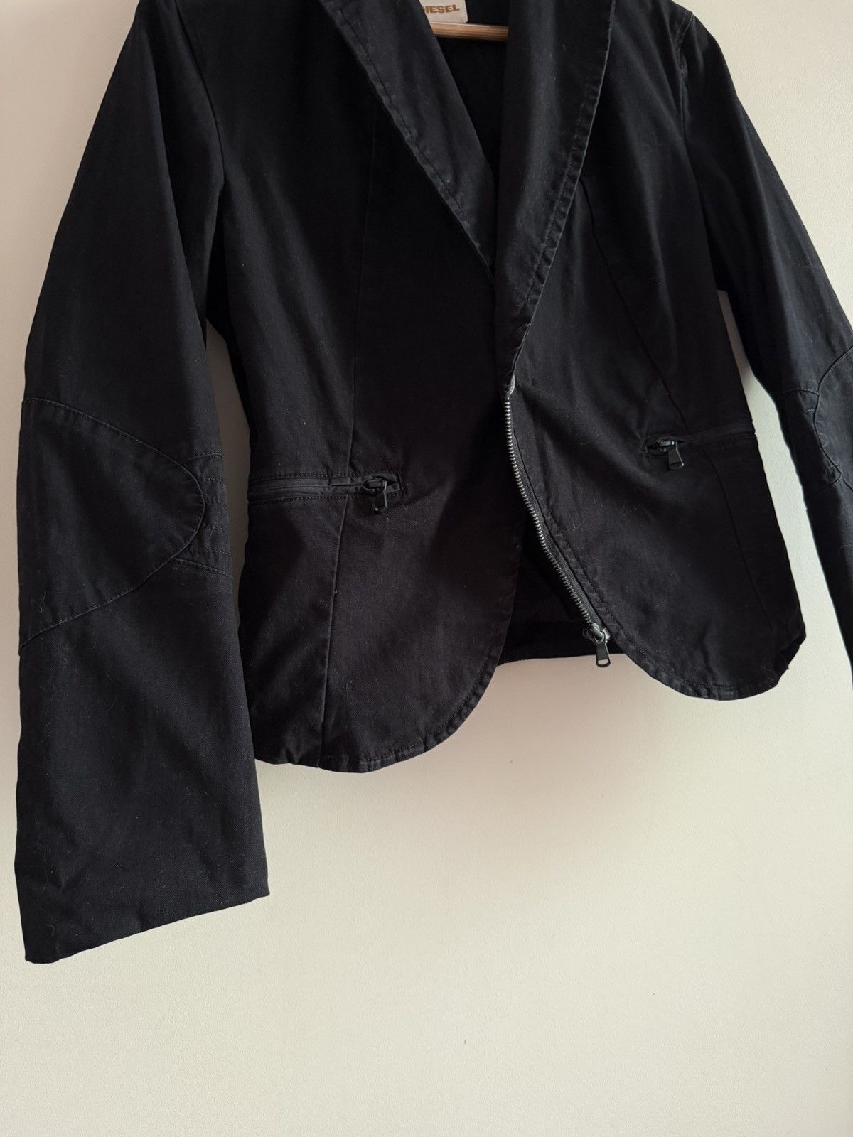 Diesel Diesel Black Fitted Blazer Zip Detail Size M / US 6-8 / IT 42-44 - 3 Thumbnail