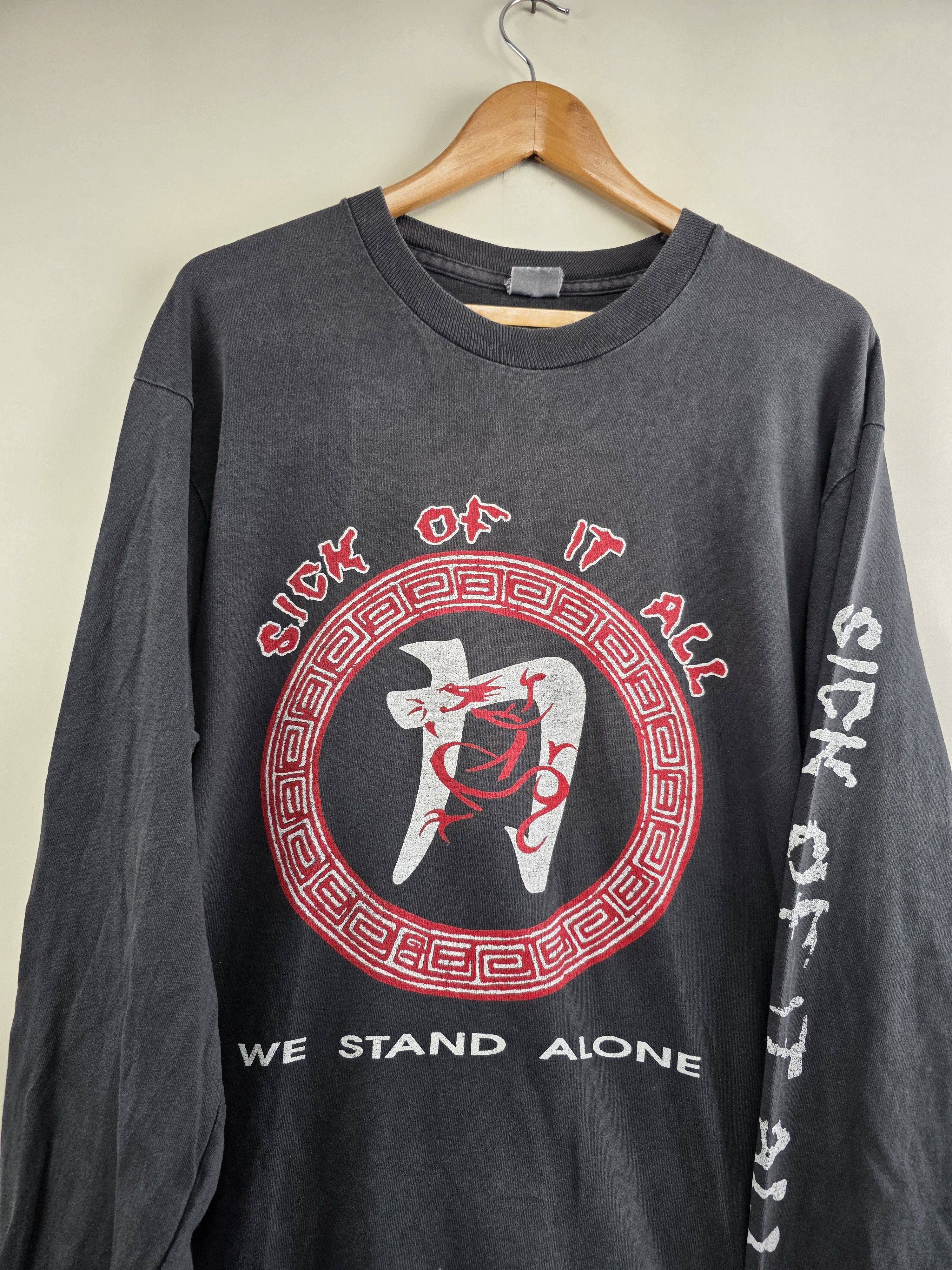 Band Tees × Vintage 90s Sick of it all Alone we stand Long-sleeve XL 23" 30" Size US XL / EU 56 / 4 - 3 Thumbnail