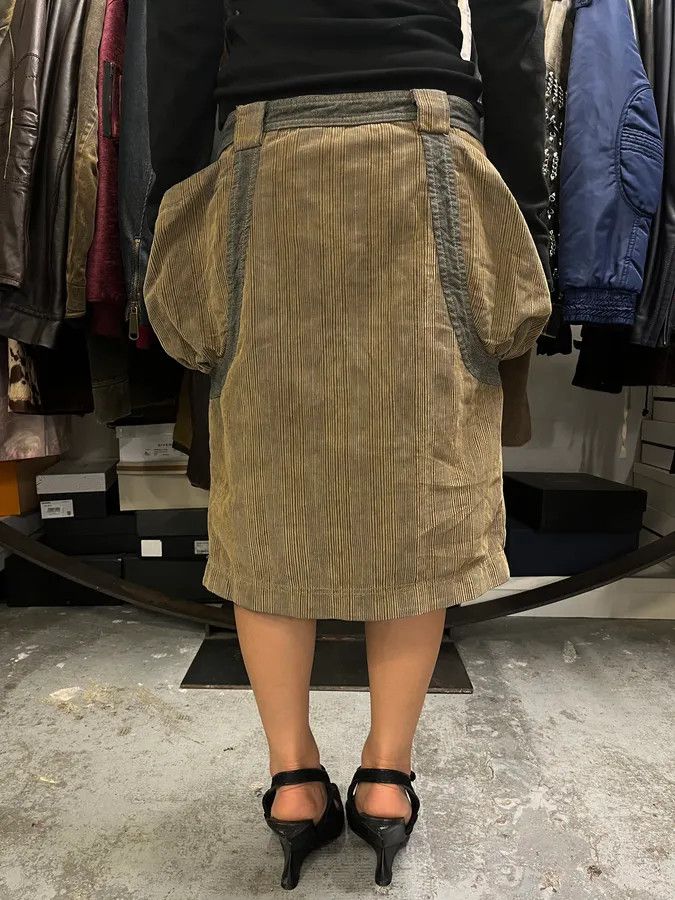 Just Cavalli AW2004 Cavalli Brown Velvet Cargo Skirt Size 28" / US 6 / IT 42 - 4 Thumbnail