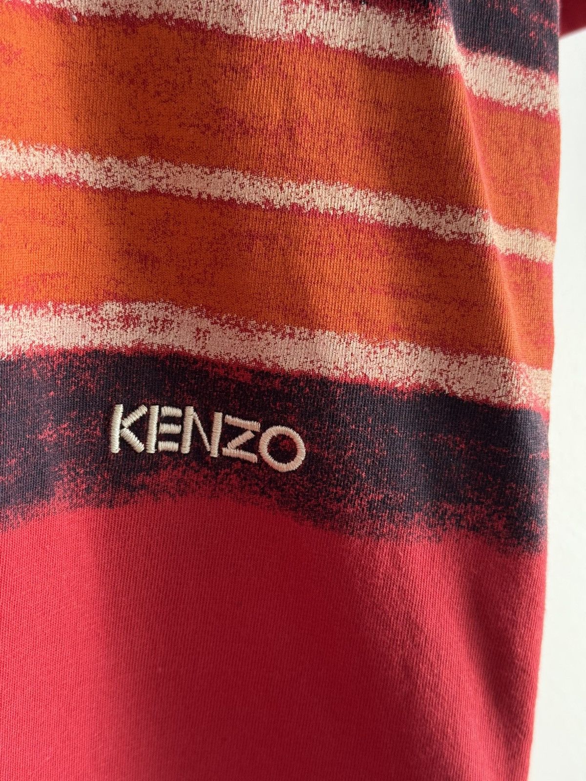 Kenzo Kenzo Striped Crew Neck Shirt Bold Red Size US M / EU 48-50 / 2 - 4 Thumbnail