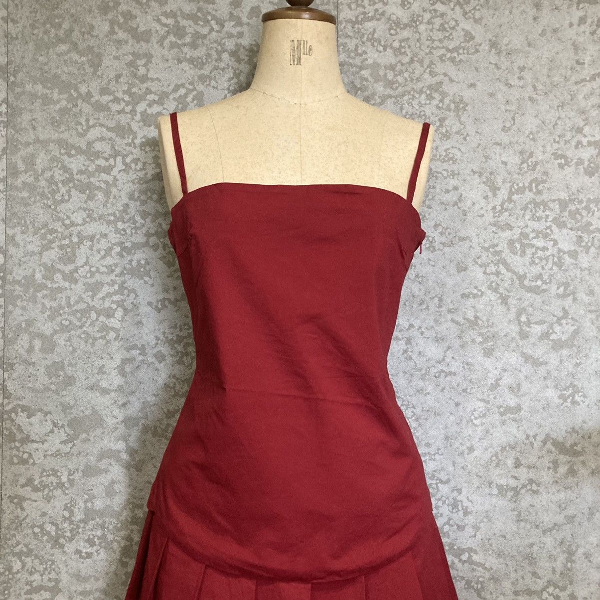 Japanese Brand 1-of-1 Runway Red Cotton Cami Top Japanese Archive Y2K Size S / US 4 / IT 40 - 2 Thumbnail