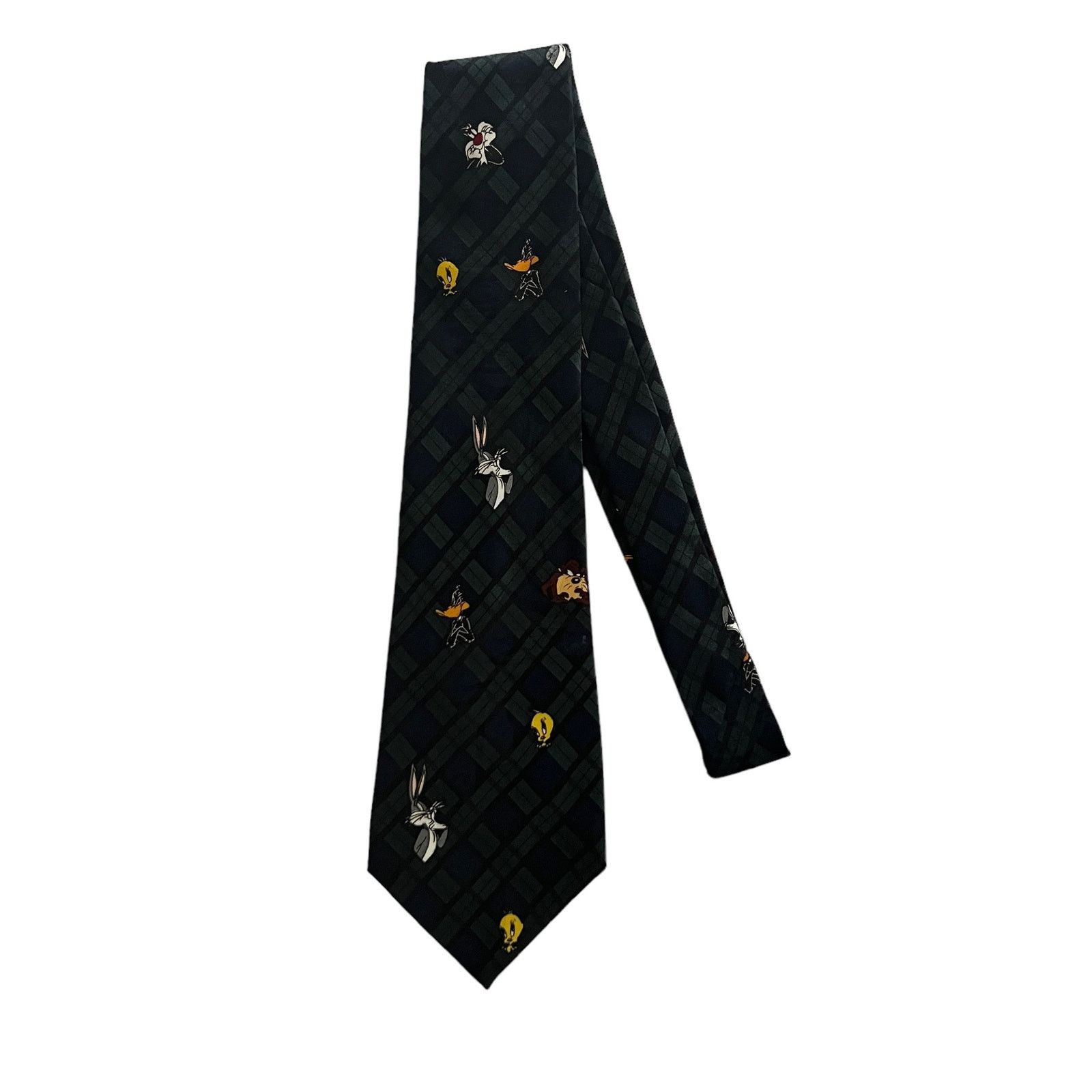 Warner Bros Looney Tunes Tweety Bugs Bunny Daffy Tasmanian Devil Tie Size ONE SIZE - 5 Thumbnail