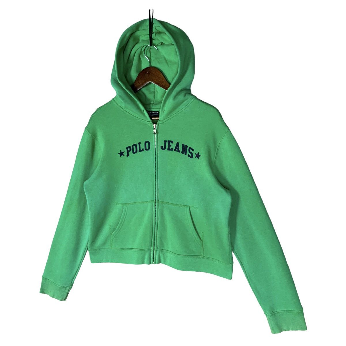 Polo Ralph Lauren × Ralph Lauren × Vintage Vintage Polo Jeans Ralph Lauren Zip Up Crop Top Hoodie Size US S / EU 44-46 / 1 - 4 Thumbnail
