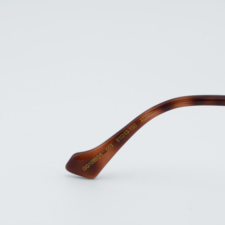 Gucci Gucci GG1099SA 003 Sunglasses Gold Aviator Frame, Brown Size ONE SIZE - 7 Thumbnail