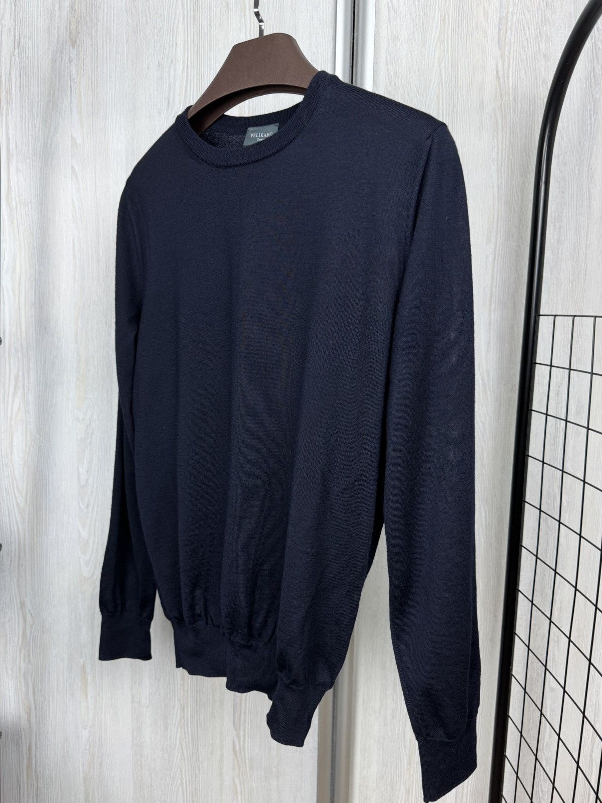 Other Pelikamo Zurich Wool Silk Round Neck navy blue sweater Size US L / EU 52-54 / 3 - 5 Thumbnail