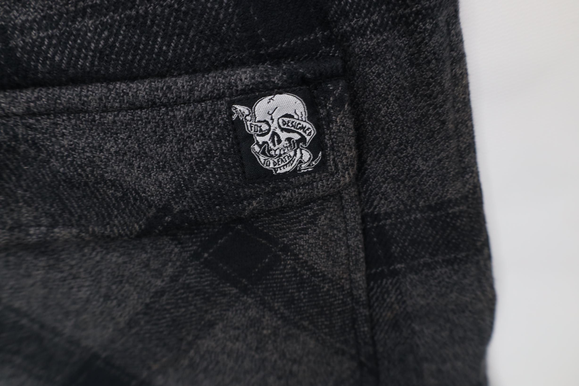 Fox Racing Vintage Fox Racing Flannel Skull Shorts Gray Plaid Size US 34 / EU 50 - 15 Thumbnail