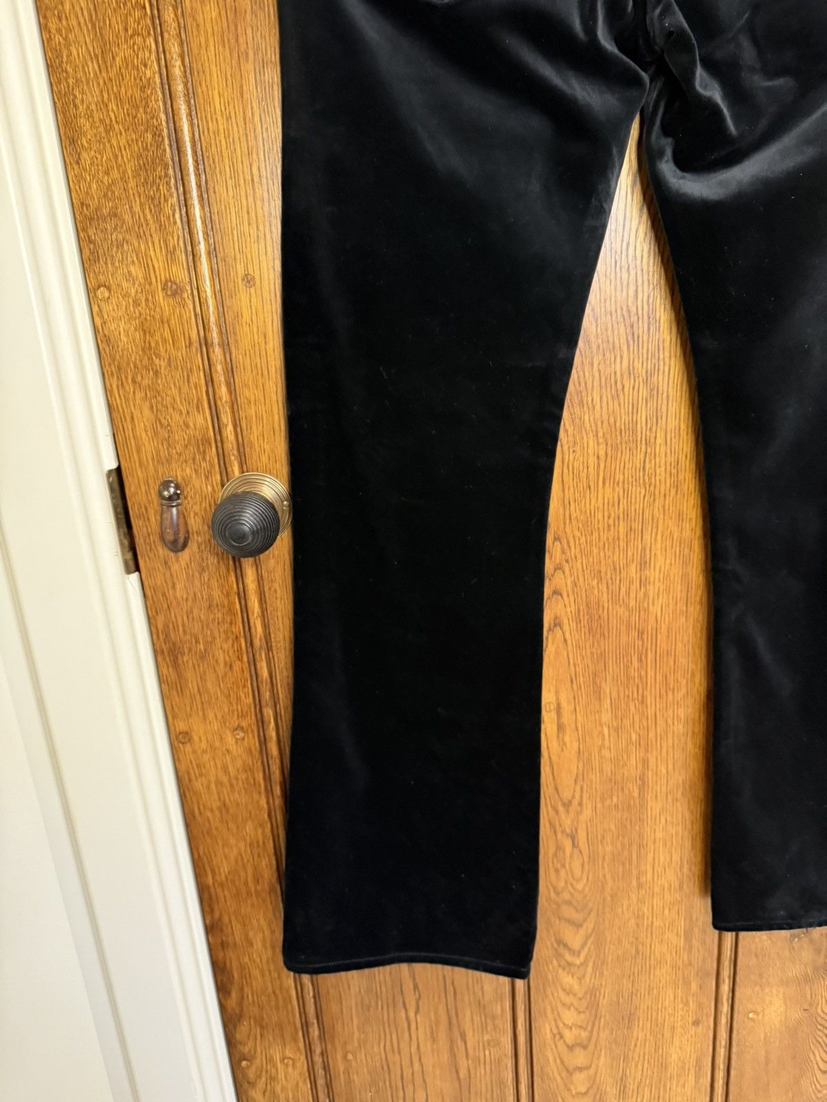 Celine Holy Grail FW20 Celine dylan velvet black flared jeans 31 Size US 31 - 19 Thumbnail