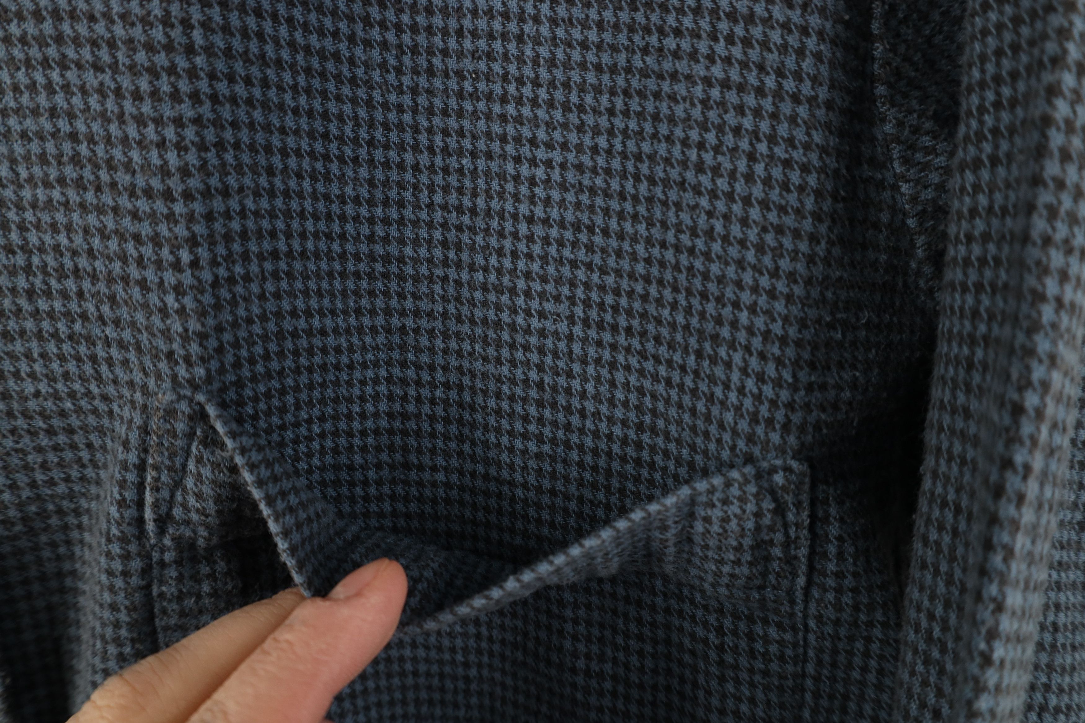 Vintage Vintage 90s Streetwear Flannel Houndstooth Button Down Shirt Size US M / EU 48-50 / 2 - 4 Thumbnail