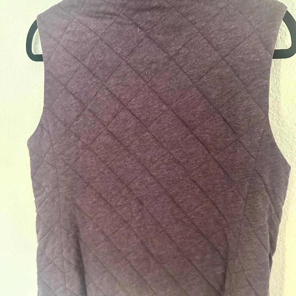 Eileen Fisher Eileen Fisher Quilted Vest Heathered Purple Full Zip Small Size S / US 4 / IT 40 - 5 Thumbnail