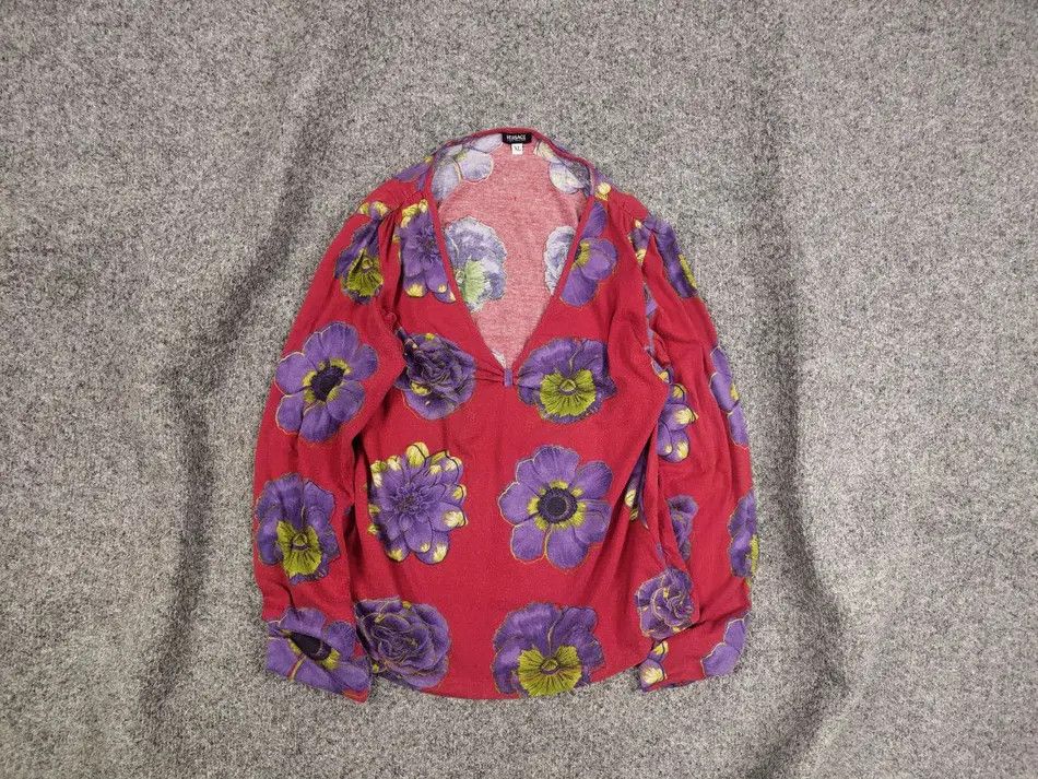 Versace Jeans Couture Vintage 90's Versace Couture cutout chek long sleeve shirt Size L / US 10 / IT 46 - 1 Thumbnail