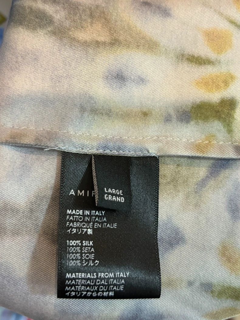 Amiri Amiri Rendering silk short-sleeved shirt 2501-Nextarrow Size US L / EU 52-54 / 3 - 4 Thumbnail