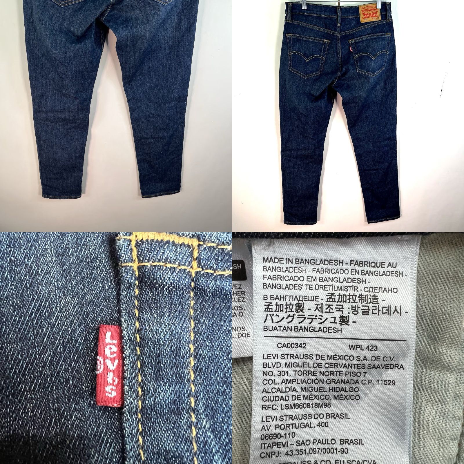 Levi's VINTAGE? No — Levi's 511 Slim Fit Flex Jeans Men Size 32 x 32 Blue Denim Jeans Slim Straight 5-Pocket USA Logo Levi's 500 Series Mens Size US 32 / EU 48 - 8 Thumbnail