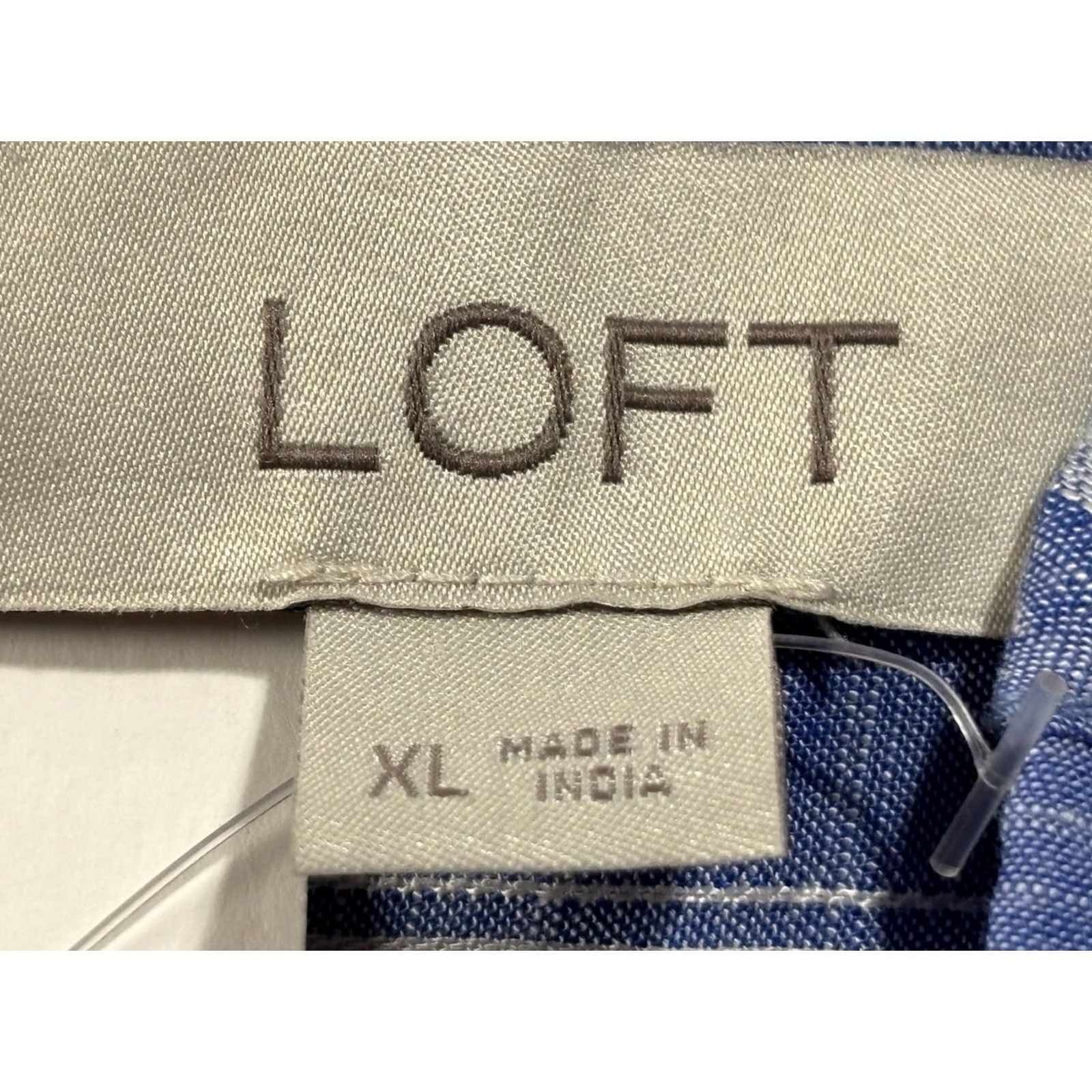 Loft LOFT Shift Dress Blue Windowpane Sleeveless Women XL Casual Summer Knee Length Check Pattern Size XL / US 12-14 / IT 48-50 - 7 Thumbnail