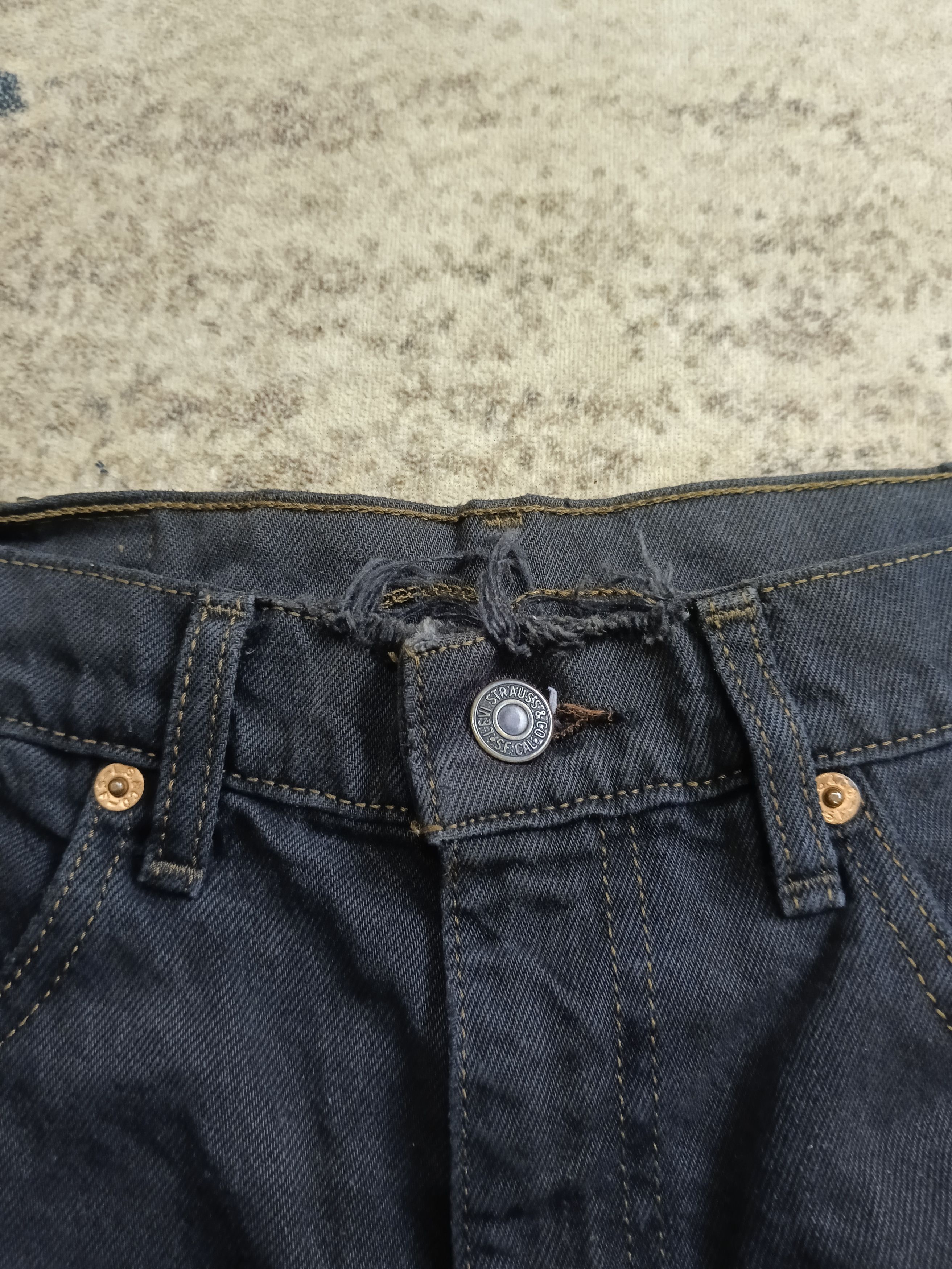 Levi's × Vintage DISTRESSEED VINTAGE LEVIS 512 SUPER BLACK DENIM PANTS Size US 31 - 7 Thumbnail