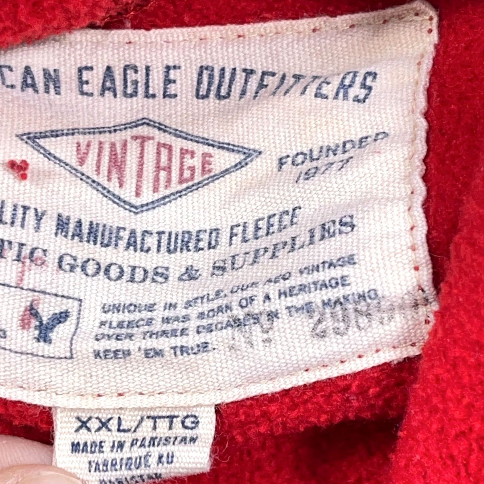 American Eagle Outfitters Vintage American Eagle Hoodie Men 2XL XXL Red Pullover Sweatshirt Y2K AE77 00s Size US XXL / EU 58 / 5 - 3 Thumbnail